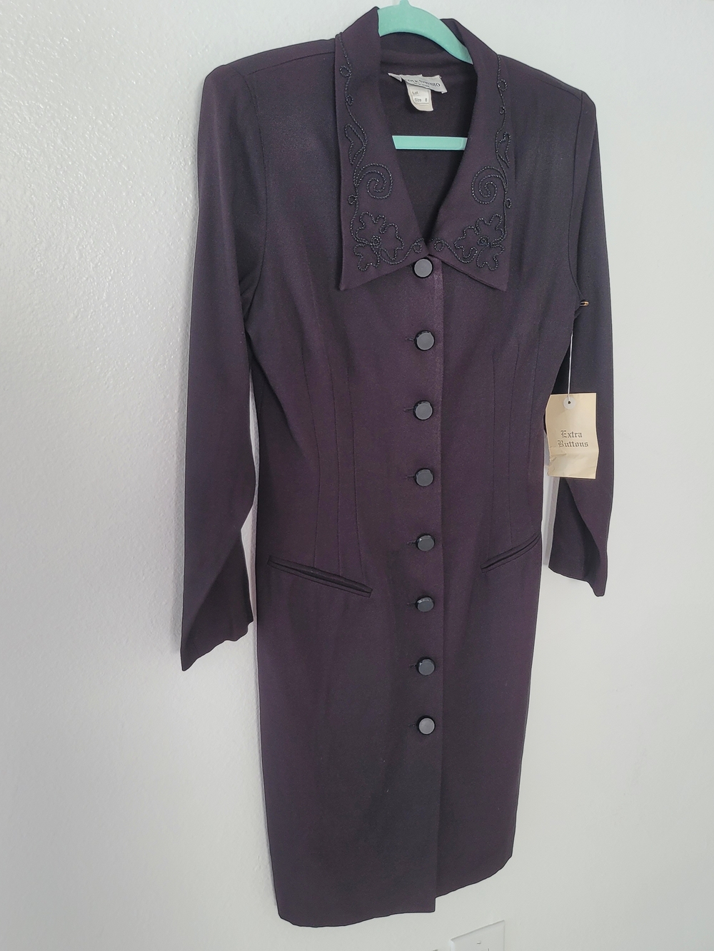 Nicole Studio New York Black Dress Women's 8 Lined Cocktail Vintage - Picture 2 of 11